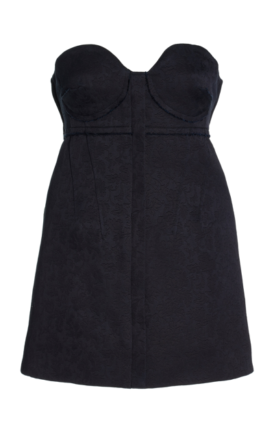 Proenza Schouler Women's Jacquard Cotton-wool Bustier Top In Black