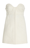 Proenza Schouler Cotton Wool Jacquard Bustier In Canvas In White