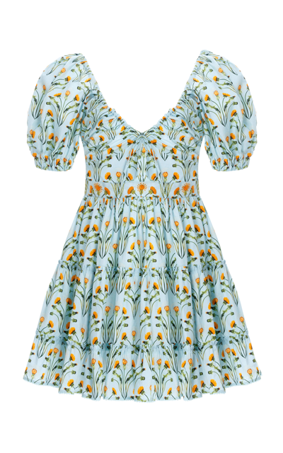 Agua By Agua Bendita + Net Sustain Manzanilla Floral-print Cotton-poplin Mini Dress