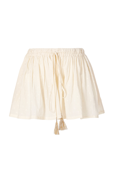 Alix Of Bohemia Women's Christy Powder Spot Cotton Mini Shorts In White