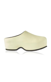 Proenza Schouler Women's Forma Leather Clogs In Black,ivory