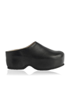 Proenza Schouler Women's Forma Leather Clogs In Black,ivory