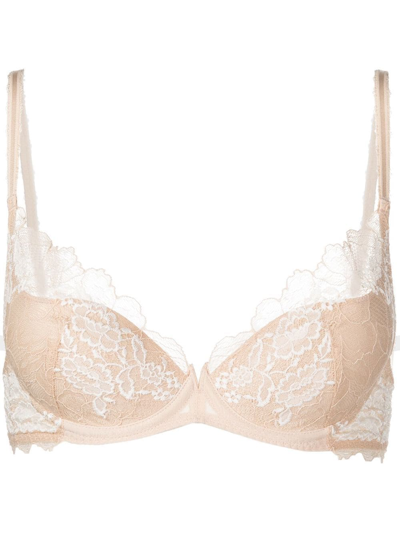 Wacoal Lace-detail Moulded Bra In Neutrals