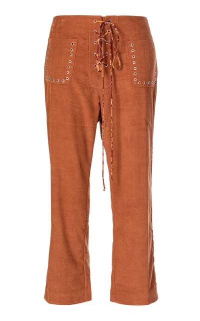 Alix Of Bohemia Women's Jodhpur Tawny Cotton Corduroy Pants In Brown