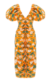Agua By Agua Bendita Camelia Sabanero Dorado Floral-print Midi Dress In Print