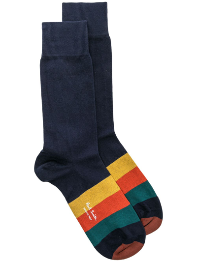 Paul Smith Striped Detail Socks In Multi-colored