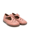 Pèpè Cut-out Detail Leather Shoes In Pink
