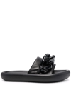 Stella Mccartney Air Slide Chain Comfort Sandals In Black