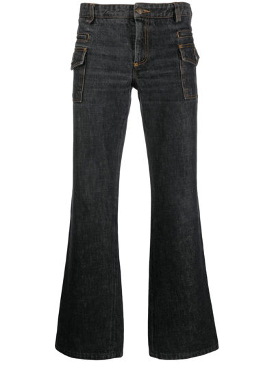 Pre-owned Dolce & Gabbana 1990s Low-rise Bootcut Jeans In Grey