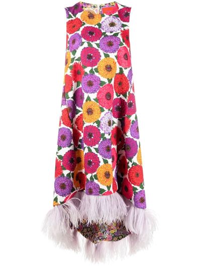 La Doublej La Scala High Dress (with Feathers) In White