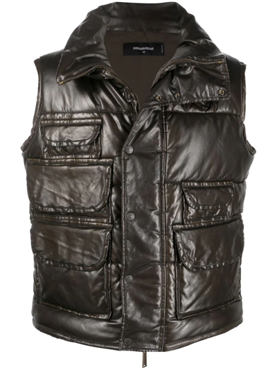 Dsquared2 Multiple-pocket Design Gilet In Green