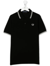 FRED PERRY EMBROIDERED-LOGO DETAIL POLO SHIRT