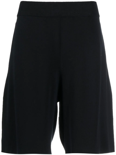 Studio Nicholson Knee-length Knitted Shorts In Blue