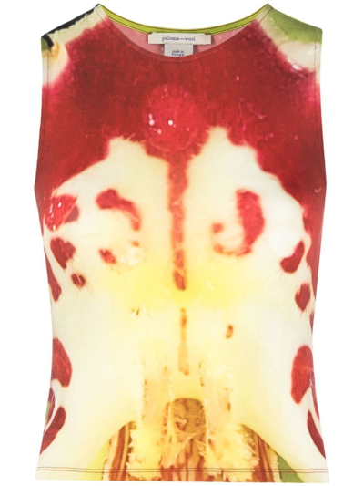 Paloma Wool Gate Print Tank Top In Yellow