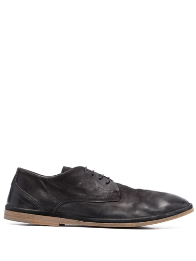 Moma Almond-toe Leather Lace-up Shoes In Black