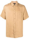 Vince Chest Patch-pocket Detail Shirt In Desert Trail