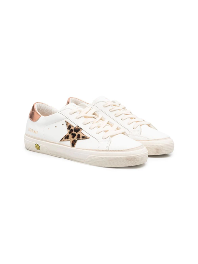 Golden Goose Teen May Low-top Sneakers In White