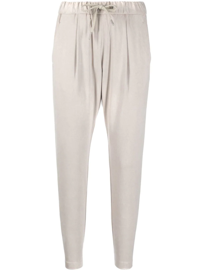 Herno Tapered Drawstring Track Trousers In Champagne