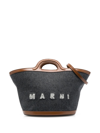 Marni Logo-print Tote Bag In Blue