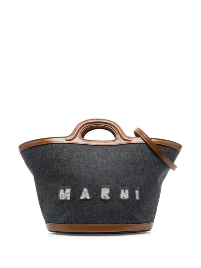 Marni Logo-print Tote Bag In Multicoloured