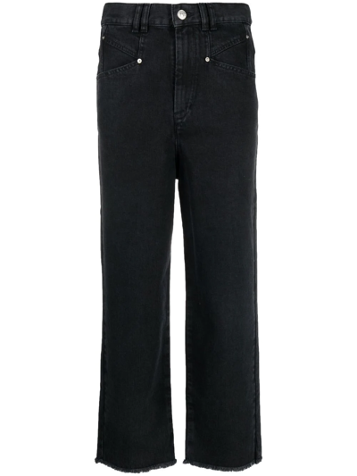 Isabel Marant Black Dilali Straight Leg Jeans