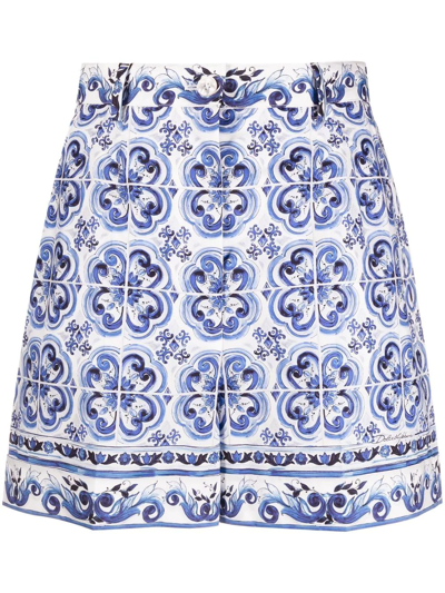 Dolce & Gabbana Graphic-print A-line Skirt In White