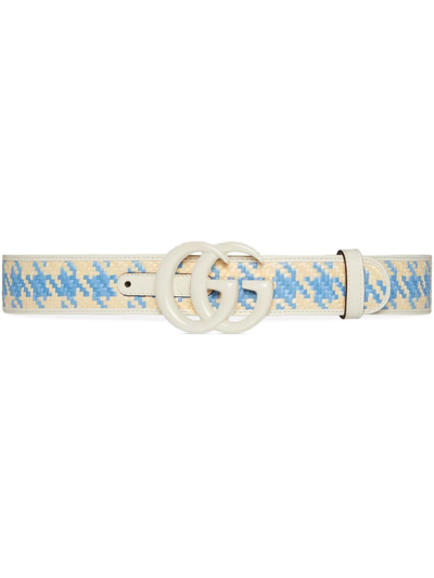 Gucci GG Marmont Houndstooth Belt GG Marmont belt in black leather | GUCCI® US main image 4