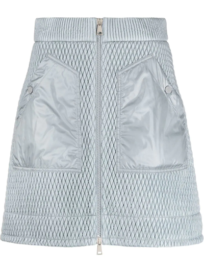 Moncler Women's Mainline Woven Miniskirt In Light Blue 2