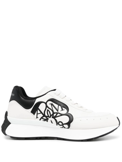 Alexander Mcqueen Crest Low-top Sneakers In White