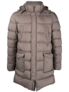 Herno Padded Hooded Down Jacket In Green