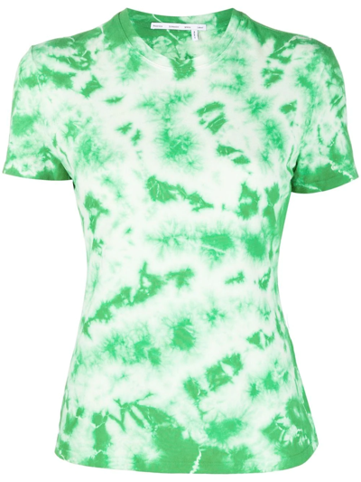 Proenza Schouler White Label Tie-dye-print T-shirt In Verde