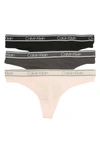 Calvin Klein Comfort Thong In Hy5 Black / Nym