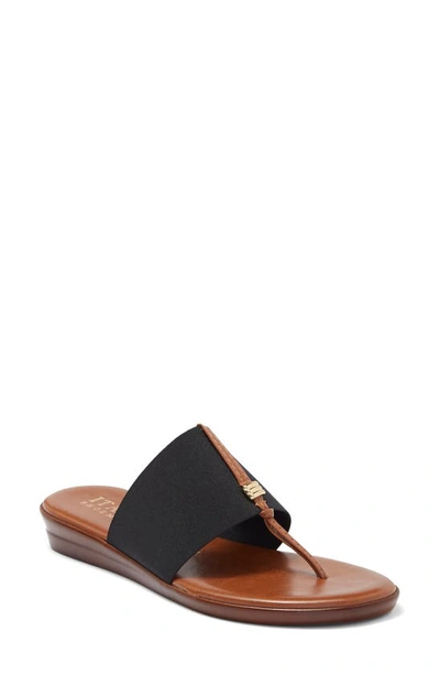 Italian Shoemakers Afia Top Strap Wedge Sandal In Black