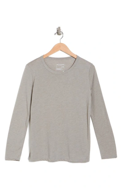 Bella+canvas Daily Long Sleeve Tee In Heather Stone