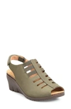 Comfortiva Alana Slingback Wedge Sandal In Olive