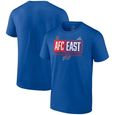 Fanatics Men's  Branded Royal Buffalo Bills 2021 Afc East Division Champions Big And Tall Blocked Fav