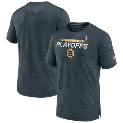 Fanatics Branded Charcoal Boston Bruins Authentic Pro 2022 Stanley Cup Playoffs T-shirt