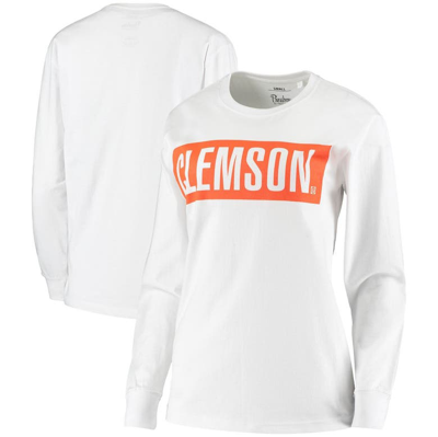 Pressbox White Clemson Tigers Big Block Whiteout Long Sleeve T-shirt