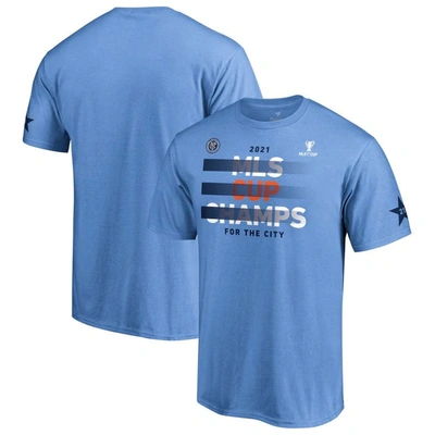 Fanatics Men's  Branded Sky Blue New York City Fc 2021 Mls Cup Champions Five Points T-shirt