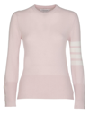 Thom Browne Pink Classic Milano Stitch 4-bar Sweater In Lt Pink
