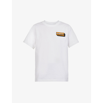 Burberry Margot Logo-appliqué Cotton T-shirt In White