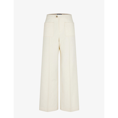 Soeur Harry Twin-pocket Cotton Trousers In Cream