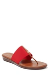 Italian Shoemakers Afia Top Strap Wedge Sandal In Red
