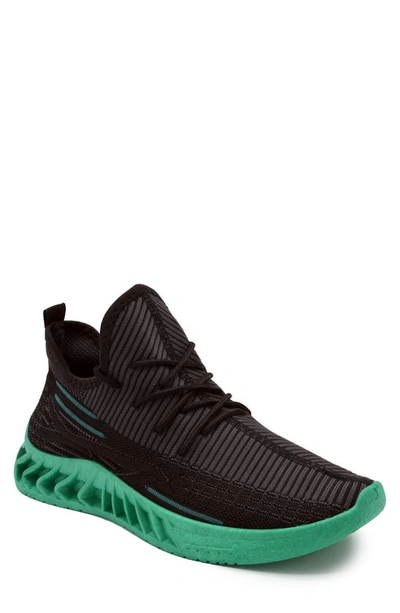 Akademiks Fit Jogger Sneaker In Black-teal