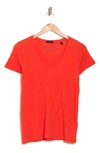 Atm Anthony Thomas Melillo Schoolboy V-neck T-shirt In Grenadine