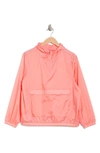 Bella+canvas Hooded Nylon 1/2 Zip Pullover Jacket In Artificial Strawberry