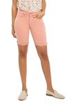 Nydj Ella Cuff Bermuda Shorts In Terra Cotta