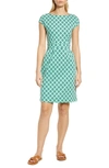 Boden Florrie Floral Jersey Dress In Green Lagoon, Diamond Trance