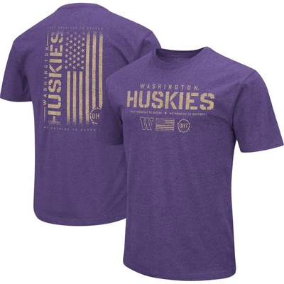 Colosseum Purple Washington Huskies Oht Military Appreciation Flag 2.0 T-shirt