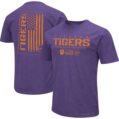 Colosseum Purple Clemson Tigers Oht Military Appreciation Flag 2.0 T-shirt